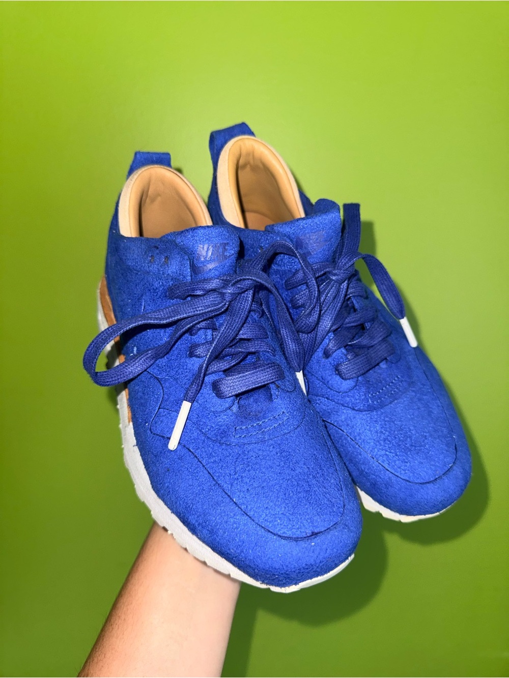 Nike Air Max 1 Royal Blue Suede Sneakers Women’s 5 - 847672-400